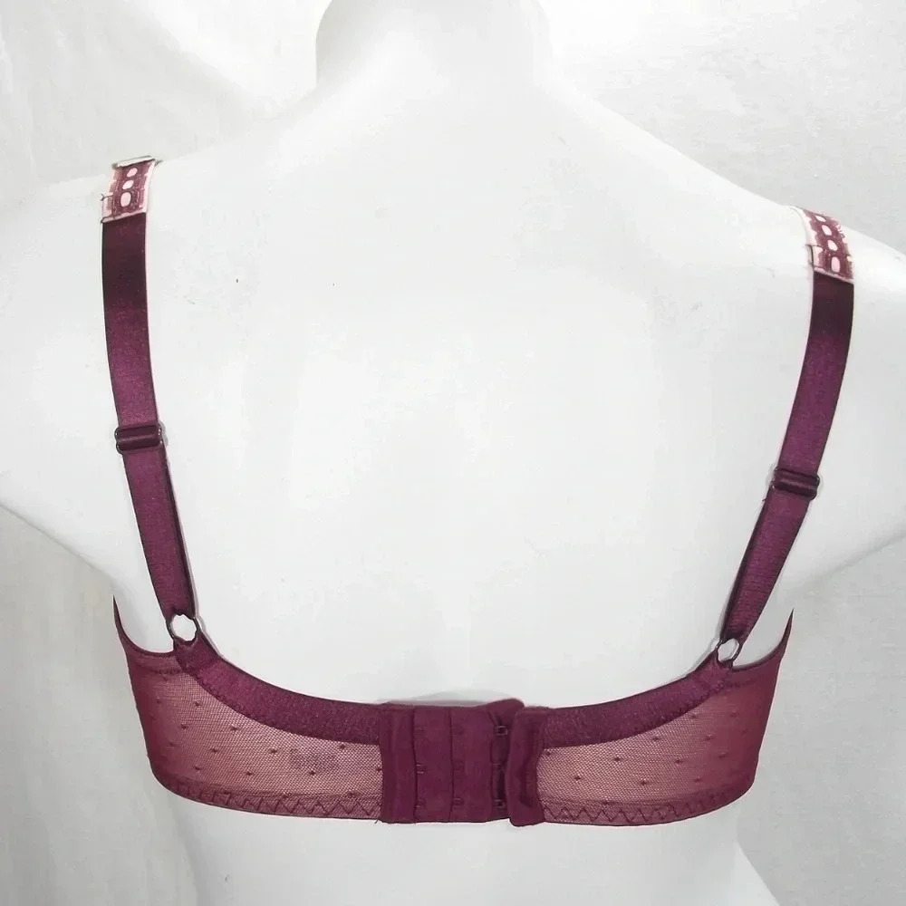 32G Paramour Captivate Unpadded 3 Part Cup UW Bra Grape Wine NWT - Picture 5 of 16